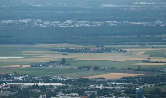 Aussicht vom Königstuhl über die Rheinebene